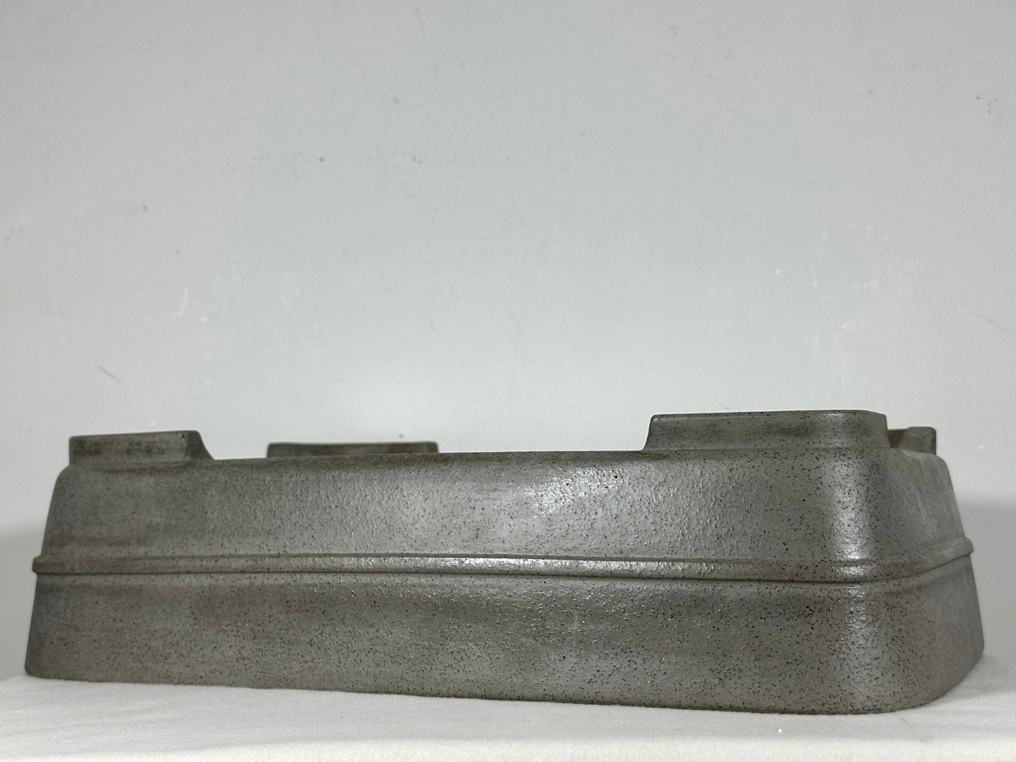 Preowned Japanese Tokoname Unglazed Rectangular Bonsai Pot Seizan - 15” By 10.75”