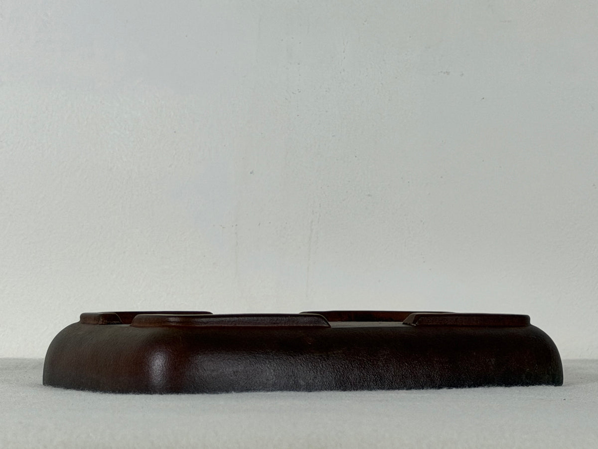Preowned Old China Unglazed Shallow Rectangular Bonsai Pot - 8.25” x 5” x 1.25”