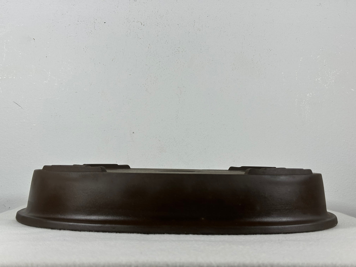 Preowned Japanese Tokoname Unglazed Shallow Oval Bonsai Pot - 13.5” By 10”