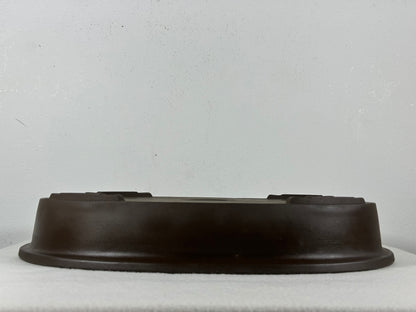 Preowned Japanese Tokoname Unglazed Shallow Oval Bonsai Pot - 13.5” By 10”
