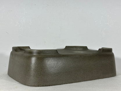 Preowned Japanese Tokoname Unglazed Rectangular Bonsai Pot Seizan - 13” By 9.5”