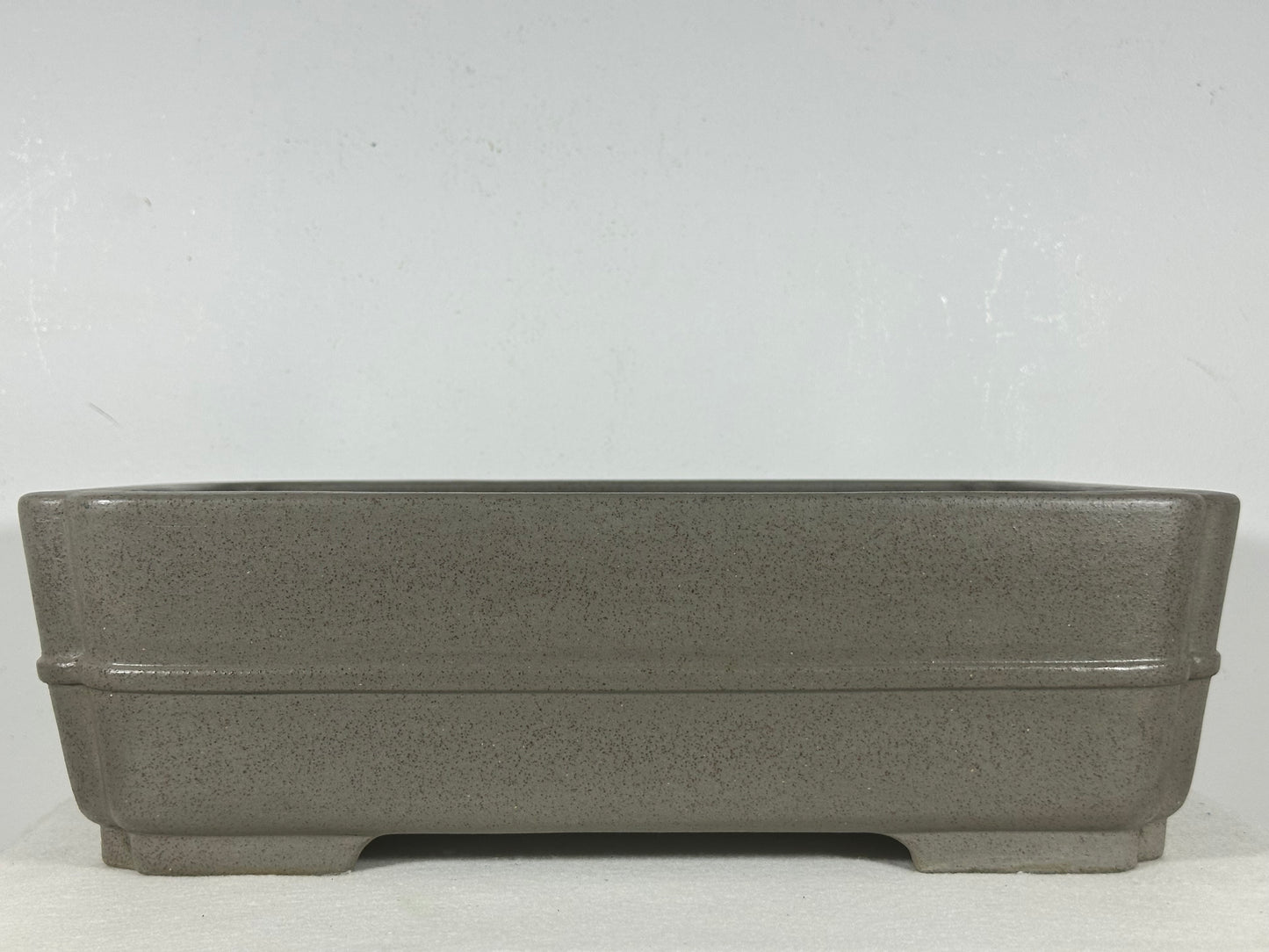 Preowned Japanese Tokoname Unglazed Rectangular Bonsai Pot Seizan - 14.75” By 10.75”