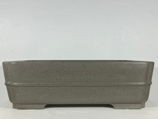 Preowned Japanese Tokoname Unglazed Rectangular Bonsai Pot Seizan - 14.75” By 10.75”