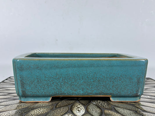Preowned Japanese Tokoname Rectangular Bonsai Pot Reiho - 9.25” By 7”