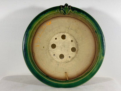 Preowned Japanese Tokoname Glazed Round Bonsai Pot Masashi - 10.75” By 4.25”