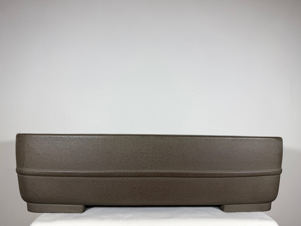 Preowned Japanese Tokoname Unglazed Rectangular Bonsai Pot Eiraku - 21.75” x 16.25” x 5.75”