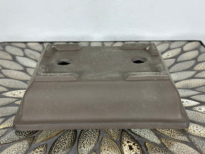 Preowned Japanese Tokoname Unglazed Rectangular Bonsai Pot - 8.25” By 6”