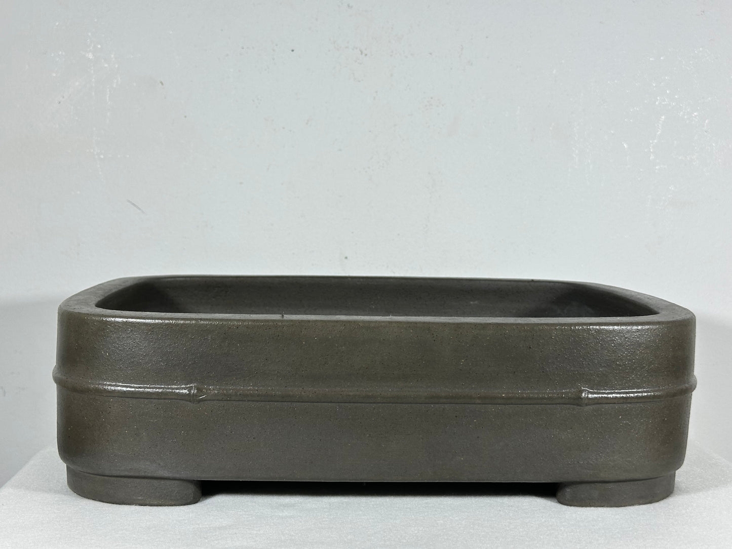 Preowned Japanese Tokoname Unglazed Rectangular Bonsai Pot Seizan - 14” By 10”