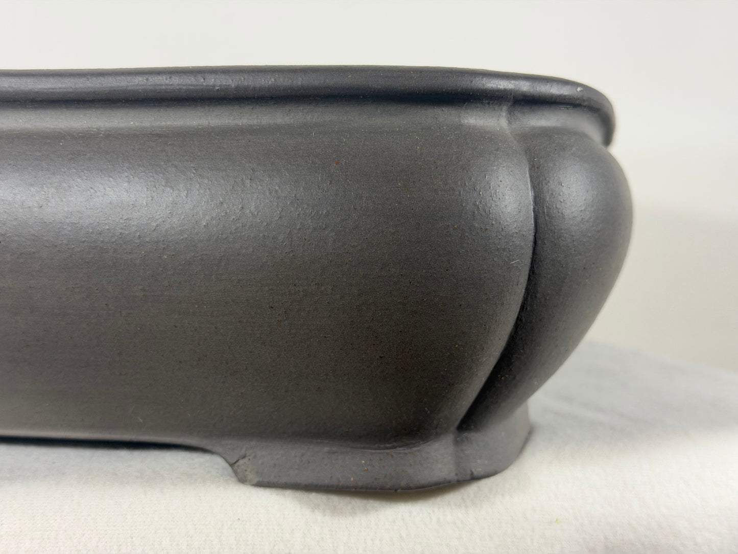Preowned Japanese Tokoname Unglazed Rectangular Bonsai Pot Tousyou - 16.25” By 12.5”