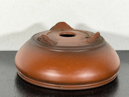 New Japanese Tokoname Unglazed Bag Style Bonsai Pot Bigei - 3.5” By 1.5”