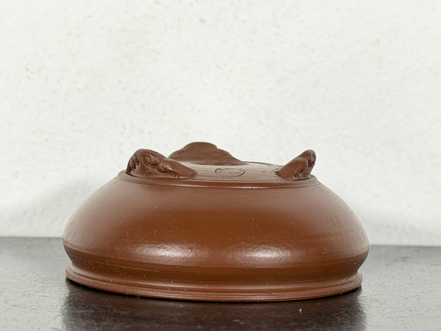 New Japanese Tokoname Unglazed Bag Style Bonsai Pot Bigei - 2.75” By 1 1/8”