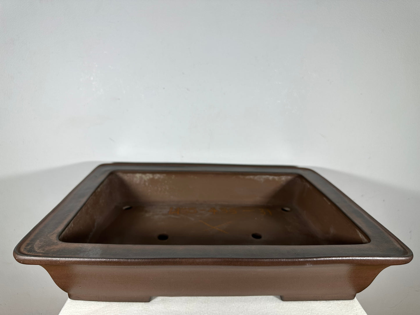 Preowned Japanese Tokoname Unglazed Rectangular Bonsai Pot Seizan - 20” By 15”