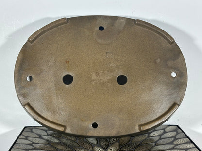 Preowned Japanese Tokoname Oval Bonsai Pot with Stamps - 16.25” By 11.5”