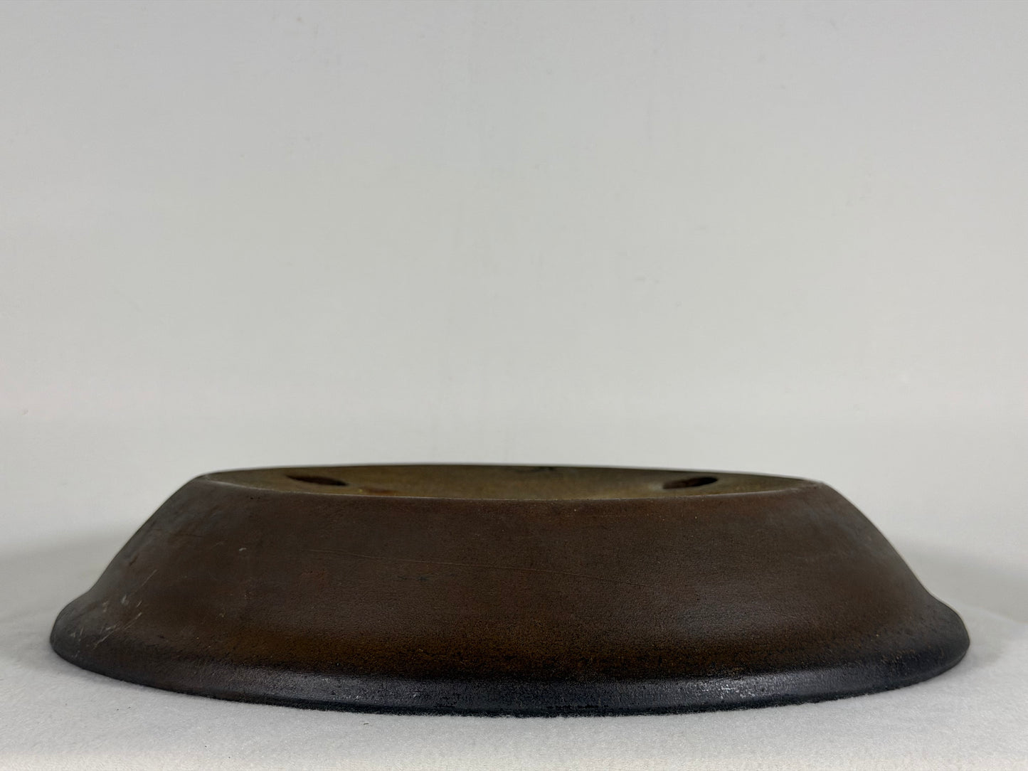 Preowned Japanese Tokoname Unglazed Nanban Style Bonsai Pot - 13.5” By 2.25”