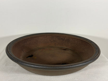 Preowned Japanese Tokoname Unglazed Nanban Style Bonsai Pot - 13.5” By 2.25”