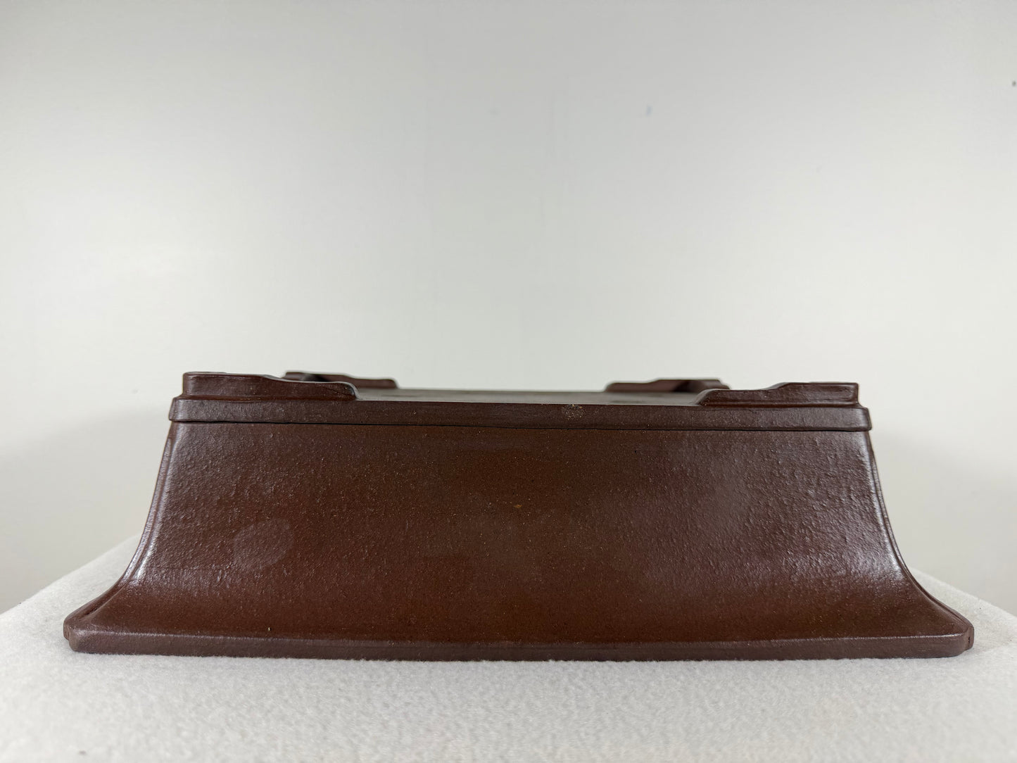 Preowned Japanese Tokoname Unglazed Rectangular Bonsai Pot - 13.25” By 10.75”