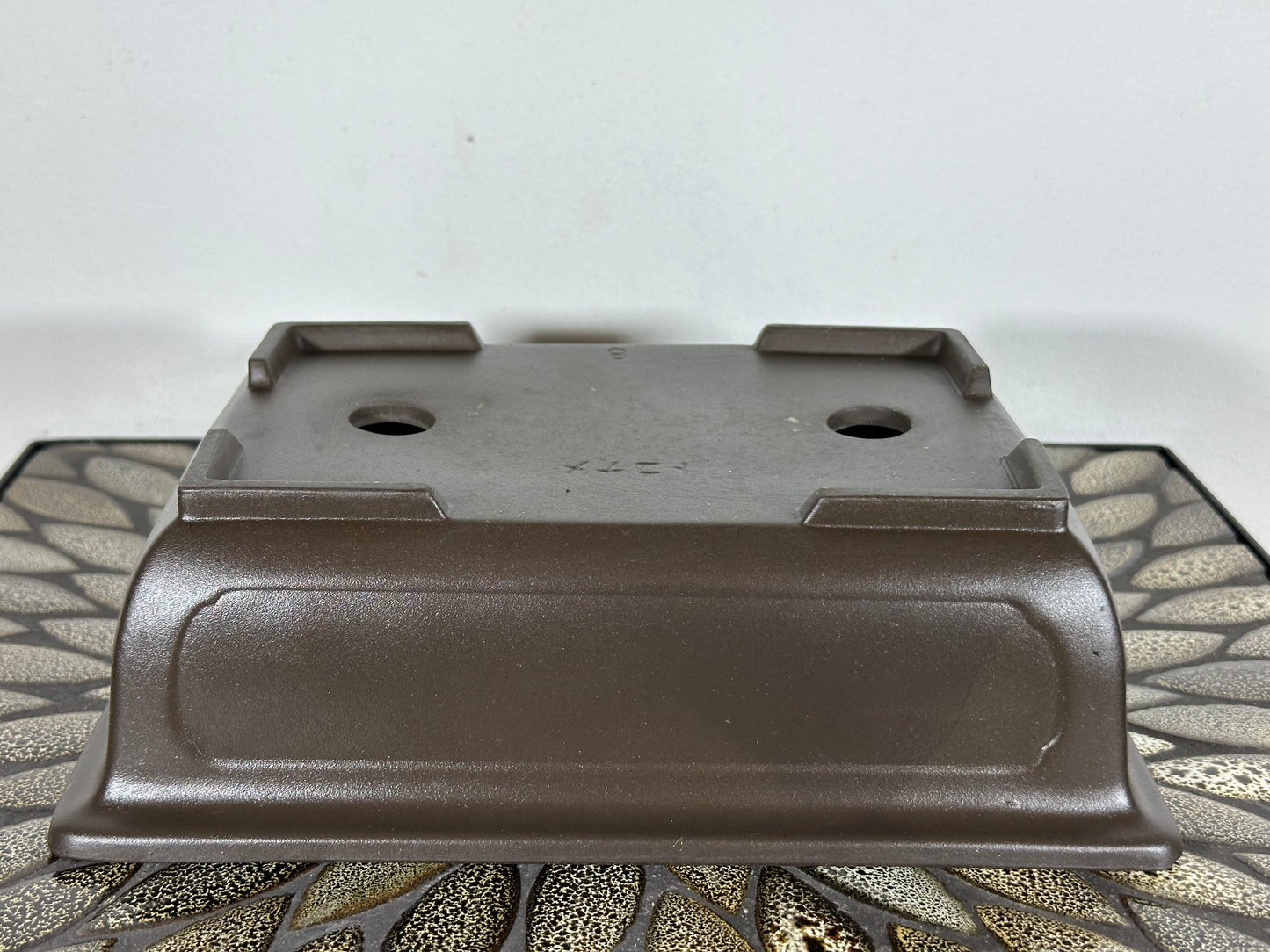 Preowned Japanese Tokoname Unglazed Rectangular Bonsai Pot - 10” By 7.5”