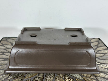Preowned Japanese Tokoname Unglazed Rectangular Bonsai Pot - 10” By 7.5”