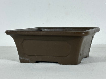 Preowned Japanese Unglazed Square Bonsai Pot - 5.25” By 5”