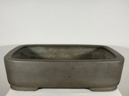 Preowned Japanese Tokoname Unglazed Rectangular Bonsai Pot Kisen - 19” x 14.25” x 5”