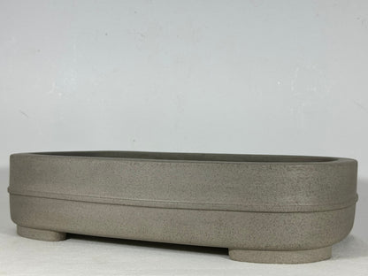 Preowned Japanese Tokoname Unglazed Rectangular Bonsai Pot Seizan - 15.25” By 11”