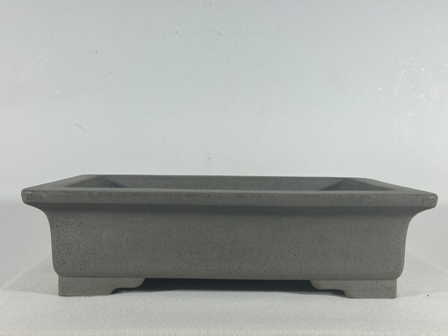 Preowned Japanese Tokoname Unglazed Rectangular Bonsai Pot Seizan - 12.75” By 9.5”