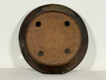 Preowned Japanese Tokoname Glazed Nanban Style Bonsai Pot - 6.5” By 1”