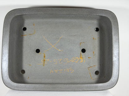 Preowned Japanese Tokoname Unglazed Rectangular Bonsai Pot Seizan - 19.25” By 14”