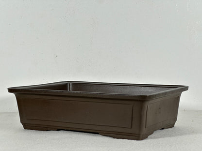 Preowned Japanese Tokoname Unglazed Rectangular Bonsai Pot - 8.75” By 6.25”