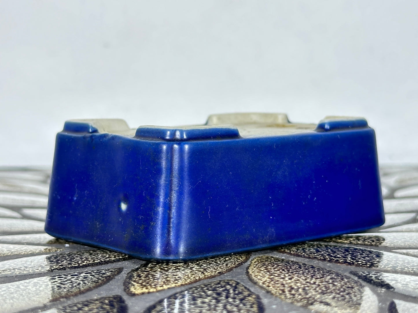 Preowned Vintage Japanese Tokoname Glazed Rectangular Bonsai Pot Jyuetu - 3.25 By 2.25”