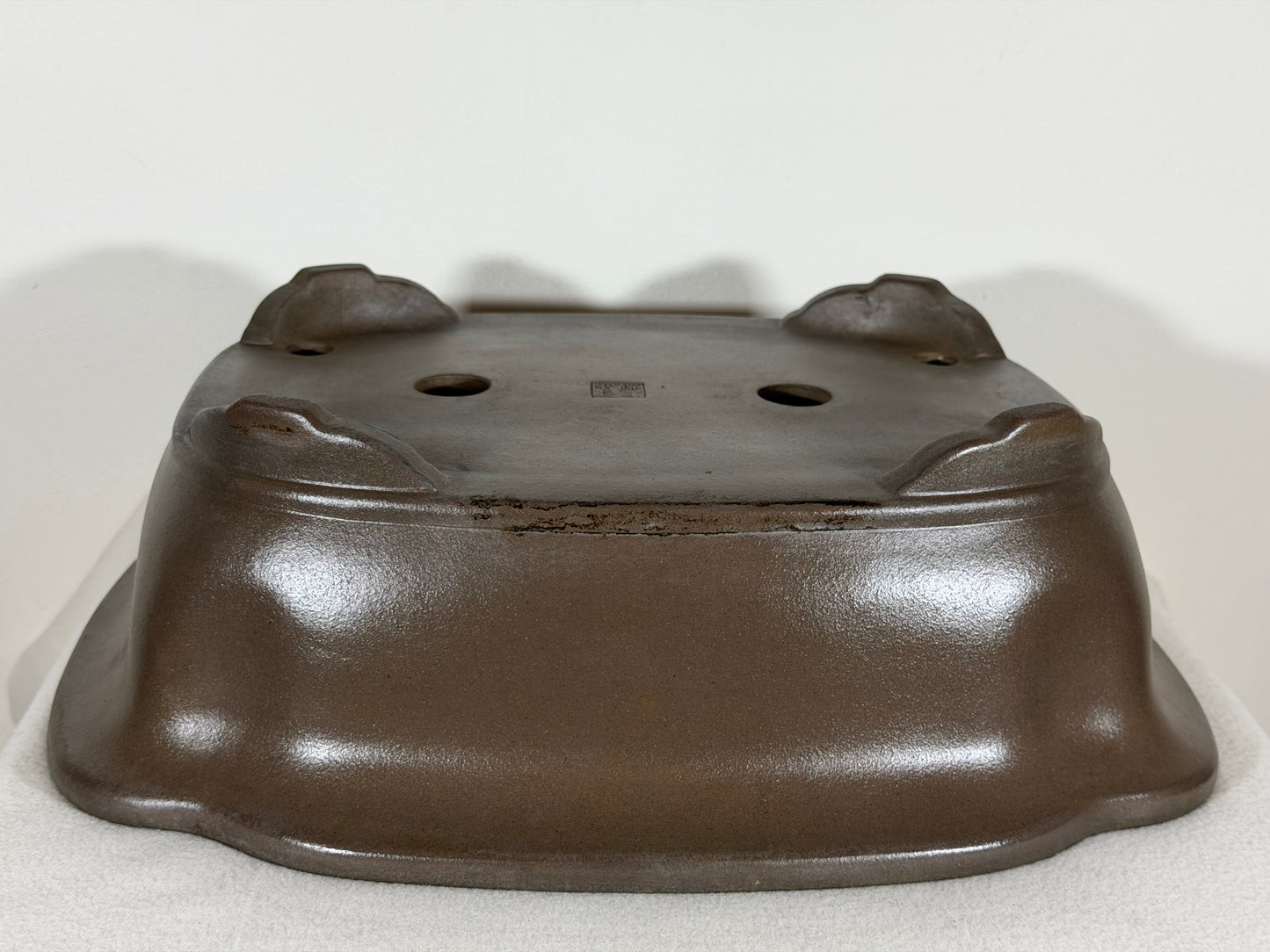Preowned Japanese Tokoname Mokko Style Bonsai Pot Gyouzan Nakano - 15.5” By 12.75”
