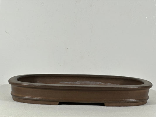 Preowned Japanese Tokoname Unglazed Rectangular Shallow Bonsai Pot Seizan - 12.25” By 9.25”
