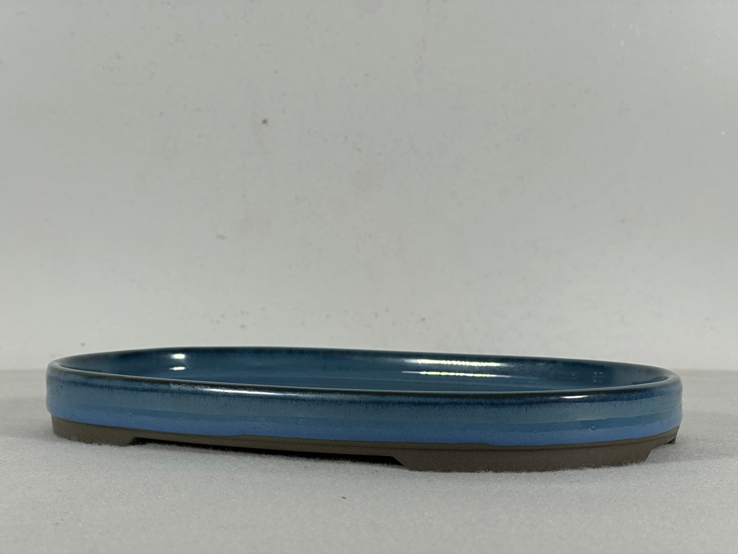 New Japanese Glazed Suiban for Suiseki Bonsai Harumatsu - 7 3/8” By 4 7/8”