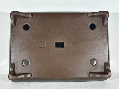 Preowned Japanese Tokoname Unglazed Shallow Rectangular Bonsai Pot - 10.75” By 7.75”