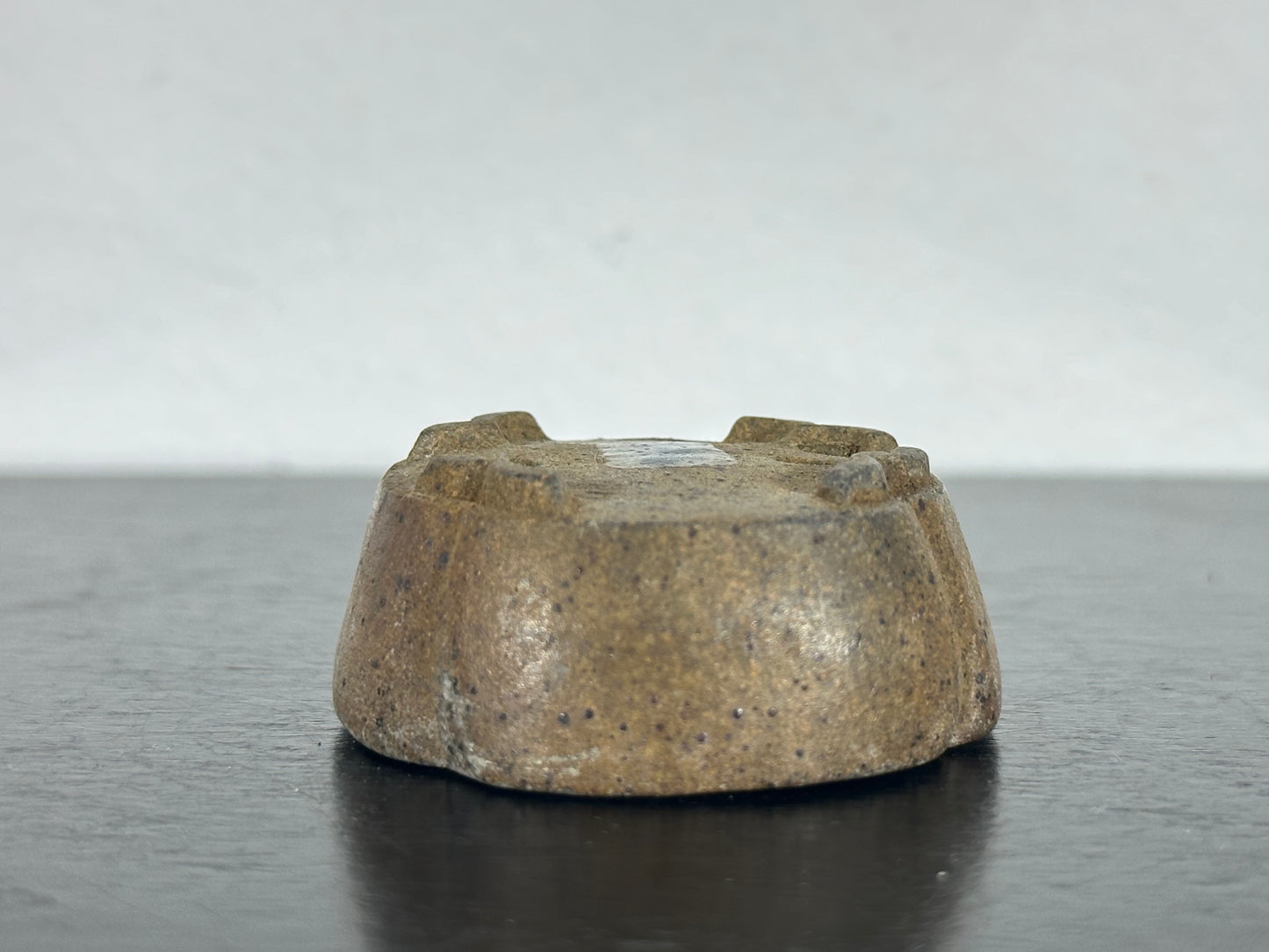 Preowned Vintage Japanese Tokoname Mame Mokko Style Bonsai Pot Motukou - 1.5” By 1 3/8”