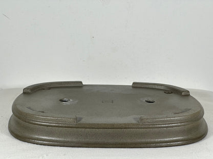 Preowned Japanese Tokoname Unglazed Rectangular Shallow Bonsai Pot Seizan - 12.25” By 9”