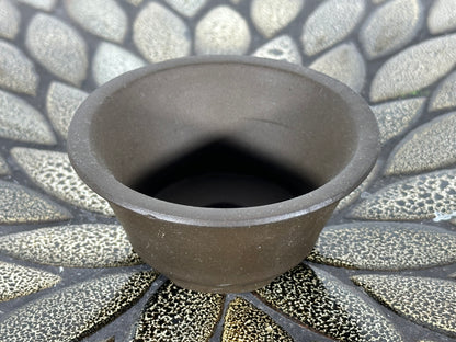 Preowned Japanese Tokoname Unglazed Round Bonsai Pot - 3.5” By 1 5/8”