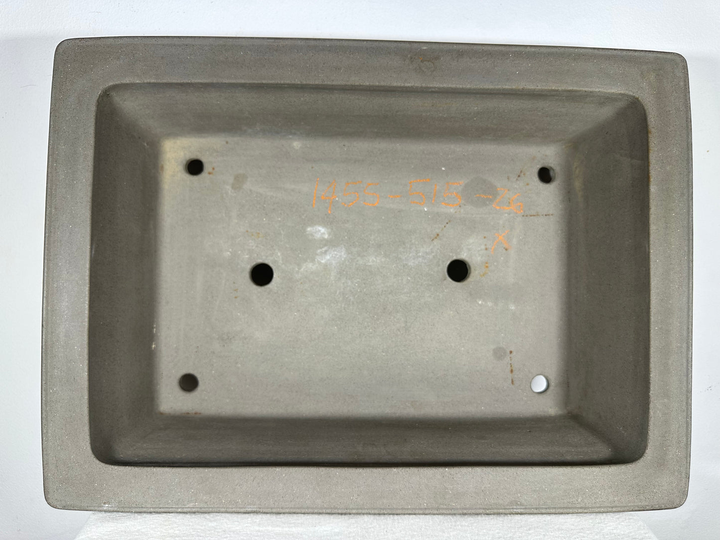 Preowned Japanese Tokoname Unglazed Rectangular Bonsai Pot Seizan - 19.5” By 14.25”