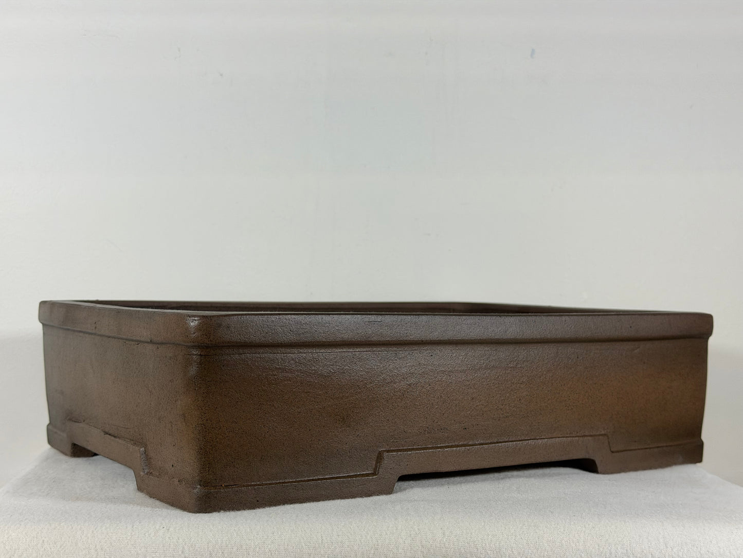 Preowned Japanese Tokoname Unglazed Rectangular Bonsai Pot Seibun - 15” By 11”
