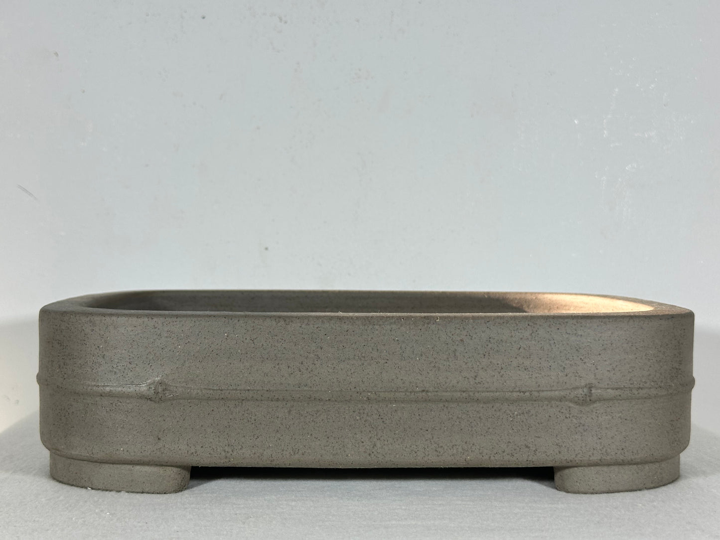Preowned Japanese Tokoname Unglazed Rectangular Bonsai Pot Seizan - 12.75” By 9.25”