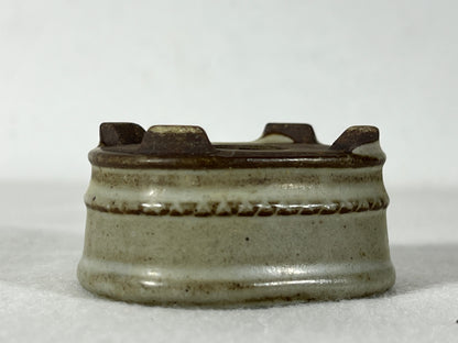 Preowned Japanese Tokoname Rectangular Bonsai Pot Tosui - 2 1/8” By 1.75”