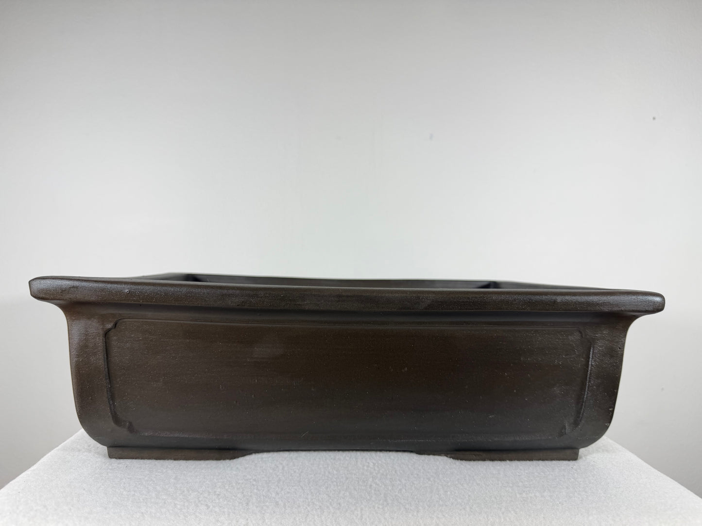 Preowned Japanese Tokoname Unglazed Rectangular Bonsai Pot - 16” By 12.75”