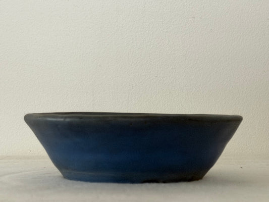 Preowned Japanese Tokoname Glazed Nanban Style Bonsai Pot Mazan - 6.75” By 2”