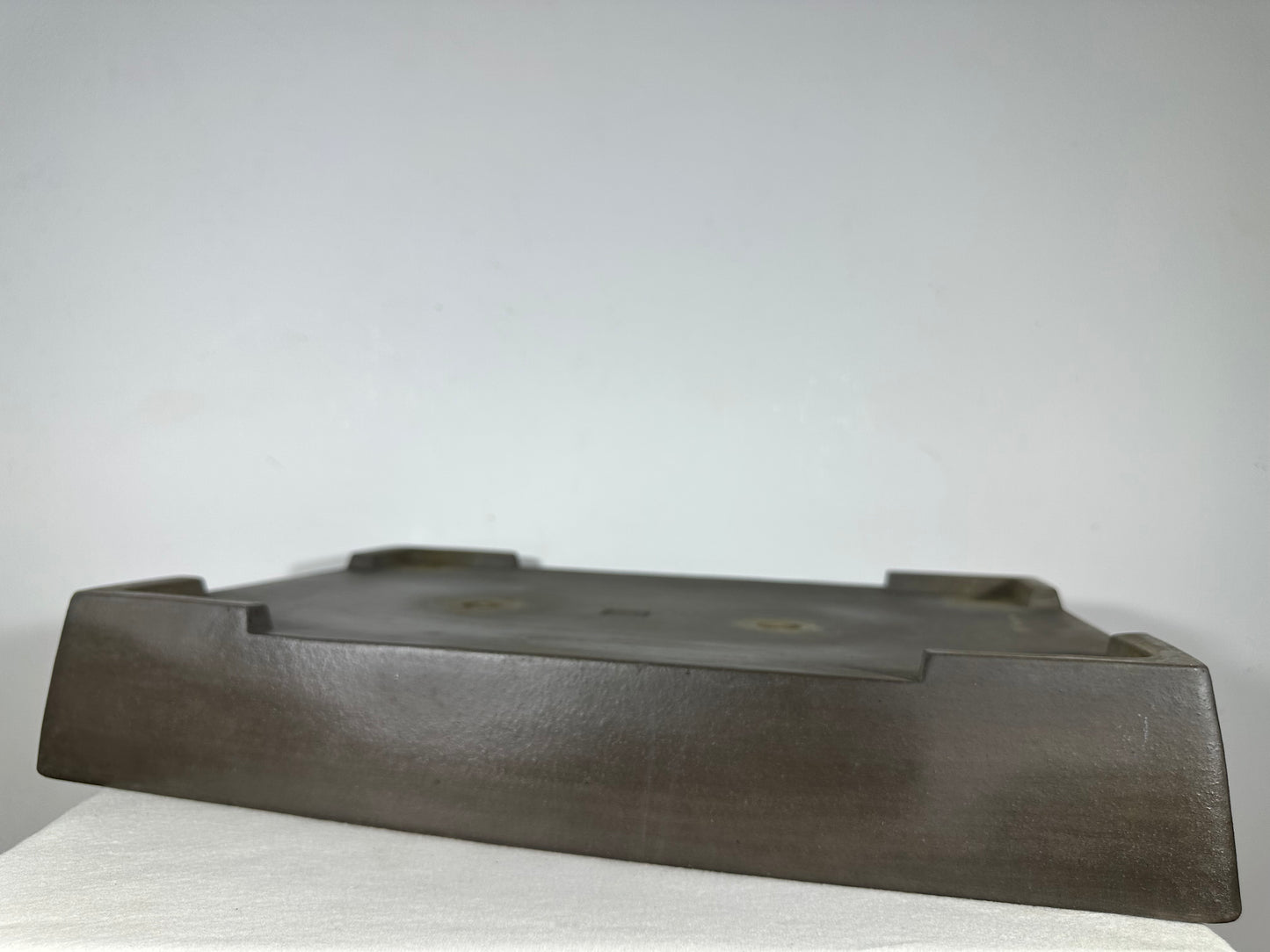 Preowned Japanese Tokoname Unglazed Rectangular Bonsai Pot Seizan - 19.25” By 14”
