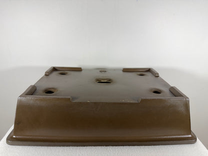 Preowned Japanese Tokoname Unglazed Rectangular Bonsai Pot Sankyou - 15.5” By 11”