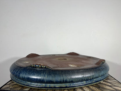 Preowned Japanese Tokoname Bag Style Bonsai Pot Suisyouen - 18.25” By 15”
