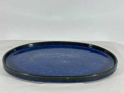 New Japanese Glazed Suiban for Suiseki Bonsai Harumatsu - 12.5” By 9”