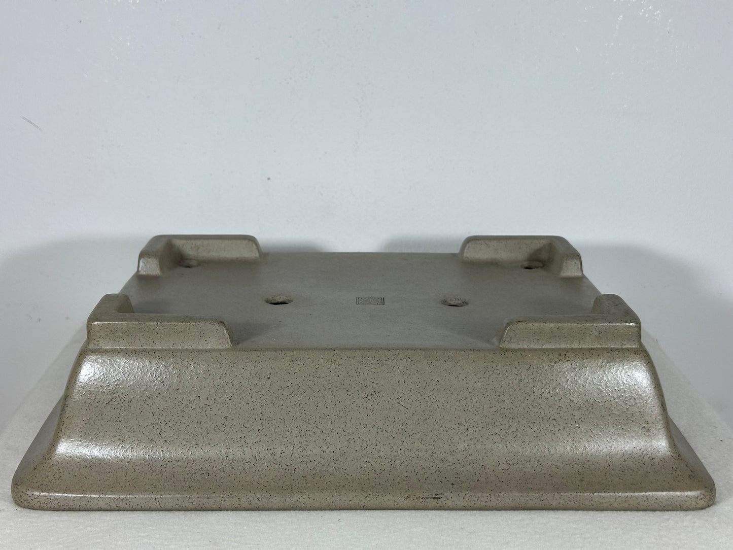 Preowned Japanese Tokoname Unglazed Rectangular Bonsai Pot Seizan - 13.75” By 10.25”