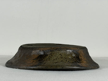 Preowned Japanese Tokoname Glazed Nanban Style Bonsai Pot - 7.75” By 1.75”
