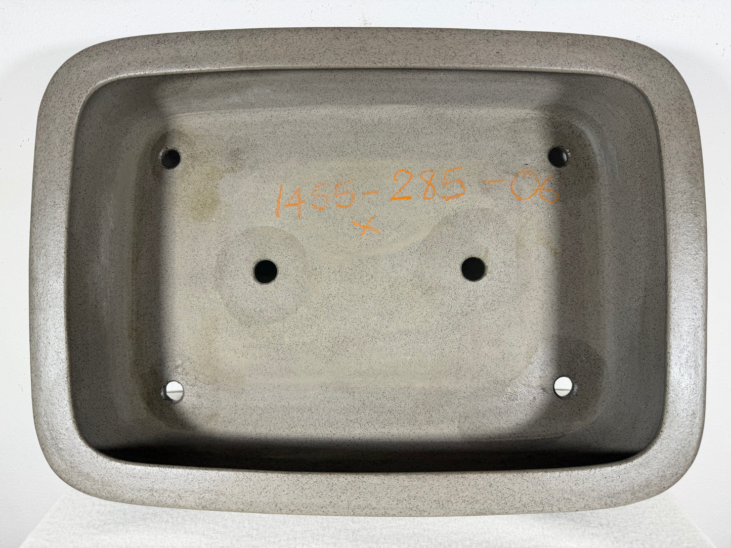 Preowned Japanese Tokoname Unglazed Rectangular Bonsai Pot Seizan - 16.25” By 11.75”